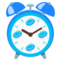 alarm clock and flying disc