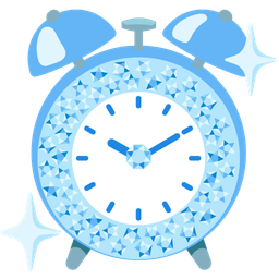 alarm clock and gem stone