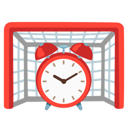 alarm clock and goal net