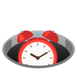 alarm clock and hole