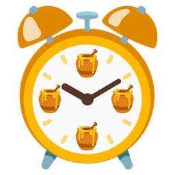 alarm clock and honey pot