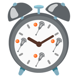 alarm clock and lacrosse