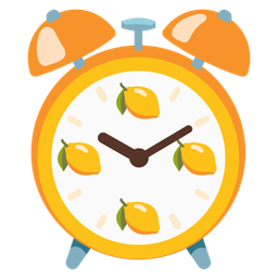 alarm clock and lemon