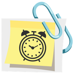 alarm clock and linked paperclips