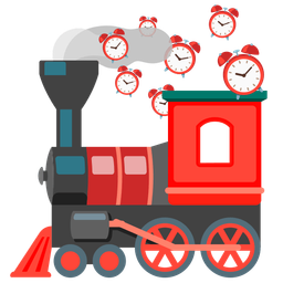 alarm clock and locomotive