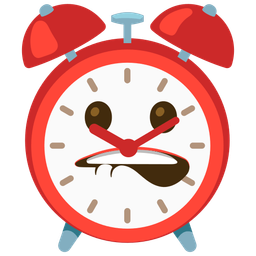 alarm clock and mouth