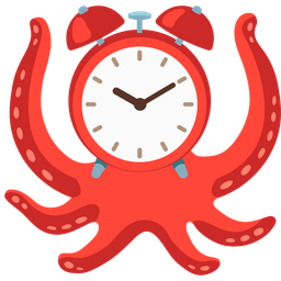 alarm clock and octopus