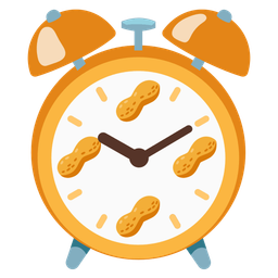 alarm clock and peanuts