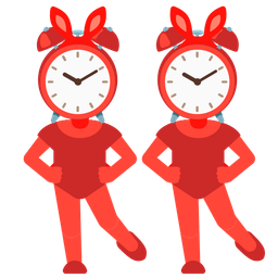 alarm clock and rabbit face