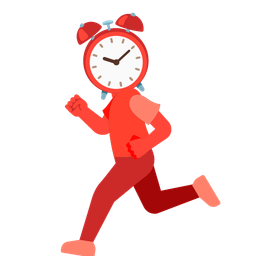 alarm clock and running shoe