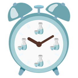 alarm clock and sake