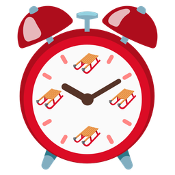 alarm clock and sled