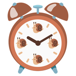 alarm clock and snail