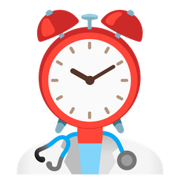 alarm clock and stethoscope