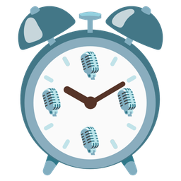 alarm clock and studio microphone