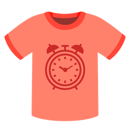 alarm clock and t-shirt