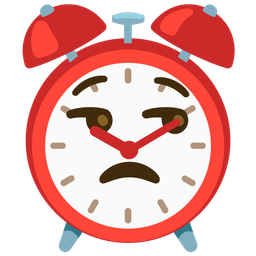 alarm clock and unamused face