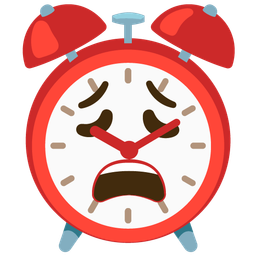 alarm clock and weary face