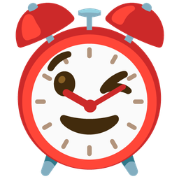 Alarm clock and Winking face