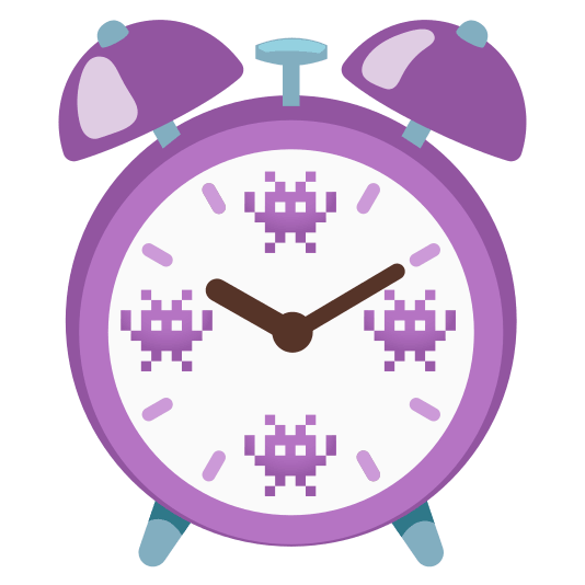 Alien monster and Alarm clock