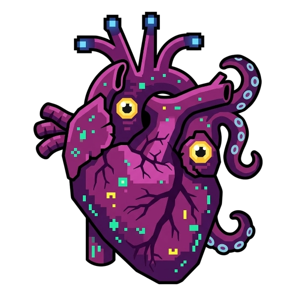 Alien monster and Anatomical heart