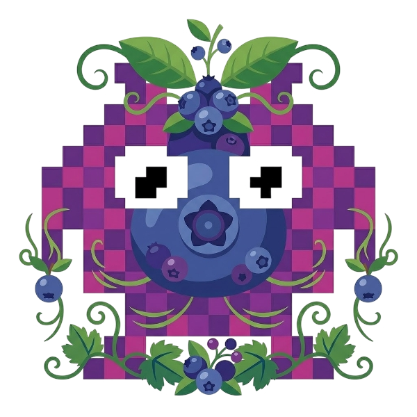 Alien monster and Blueberries