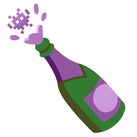 Alien monster and Bottle with popping cork