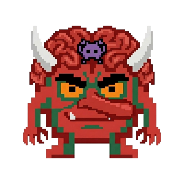 Alien monster and Brain