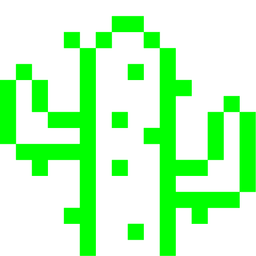 alien monster and cactus