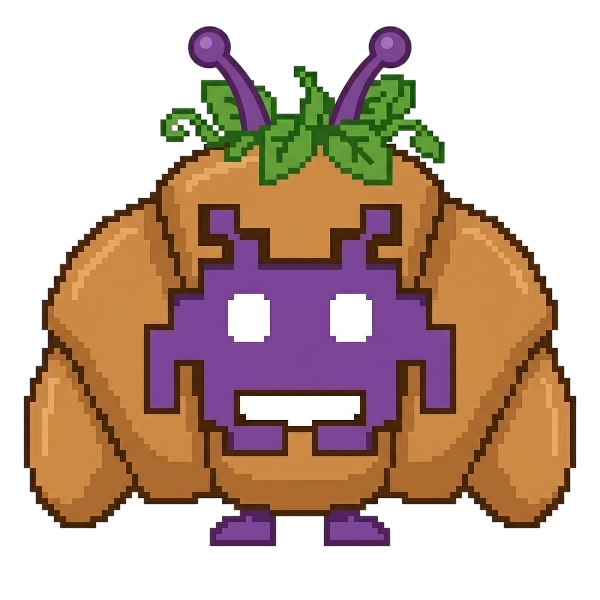 Alien monster and Croissant