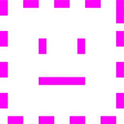 alien monster and dotted line face