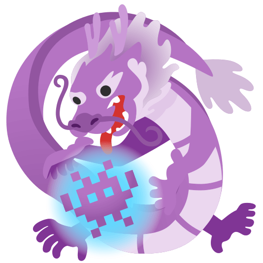 Alien monster and Dragon