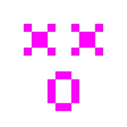 alien monster and face with crossed-out eyes