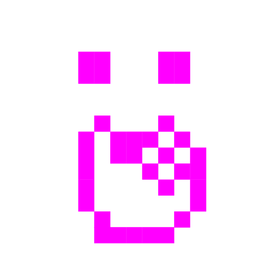 alien monster and face with open eyes and hand over mouth