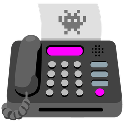 alien monster and fax machine