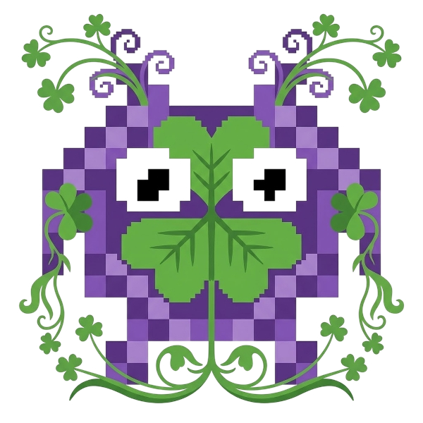 Alien monster and Four leaf clover