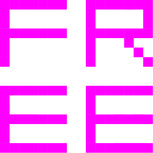 Alien monster and FREE button