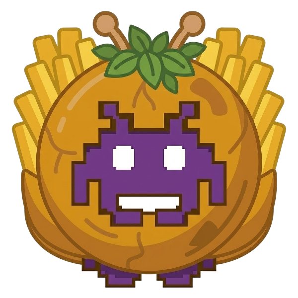 Alien monster and French fries