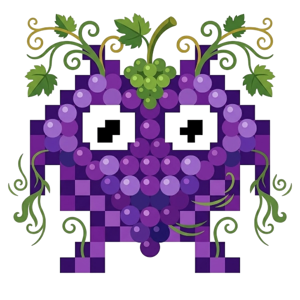 Alien monster and Grapes