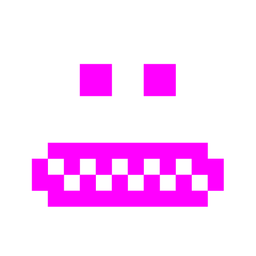 alien monster and grimacing face