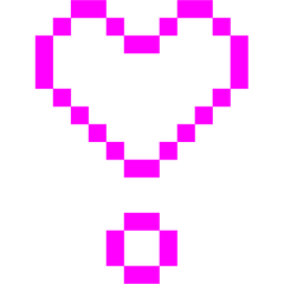 alien monster and heart exclamation