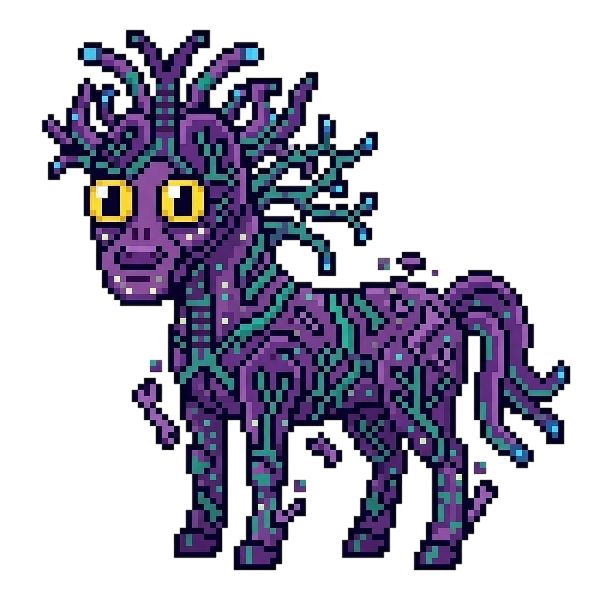 Alien monster and Horse