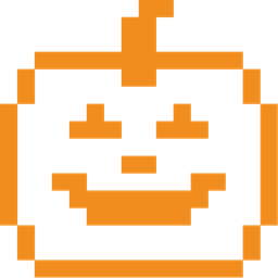 alien monster and jack-o-lantern