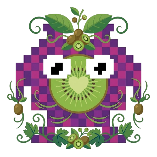 Alien monster and Kiwi fruit