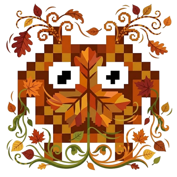 Alien monster and Leaf fluttering in wind