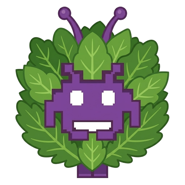 Alien monster and Leafy green