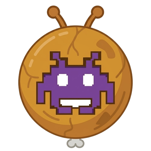 Alien monster and Meat on bone