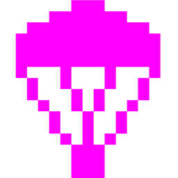 alien monster and parachute