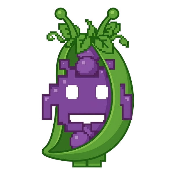 Alien monster and Pea pod