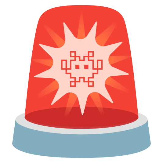 Alien monster and Police car light